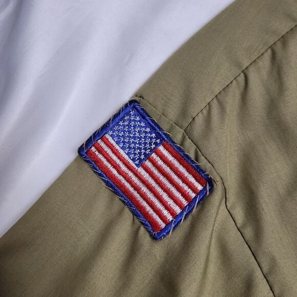 VINTAGE 70s Boy Scouts of America button up shirt with sash and patches S/M - Picture 8 of 16